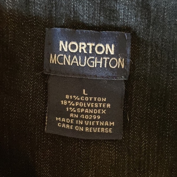 Norton McNaughton Dark Wash Denim Bomber Style Jacket with Front Pockets L - Picture 13 of 13